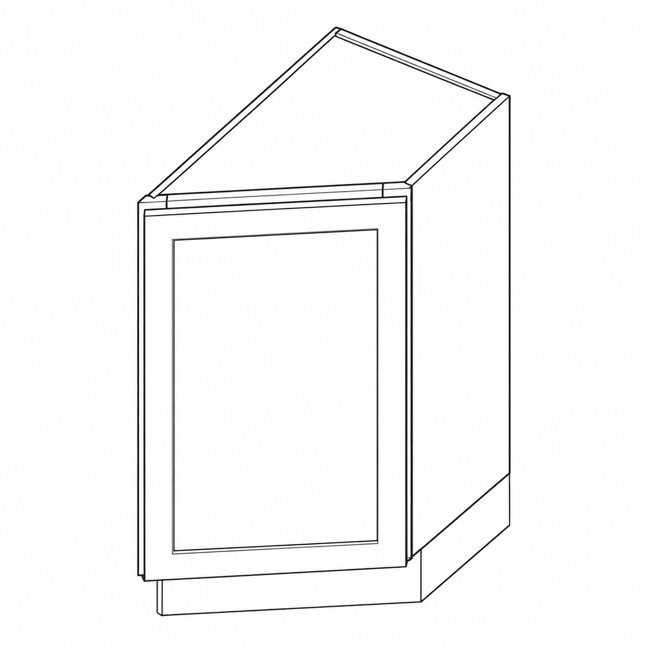 Black Shaker End Base Cabinet