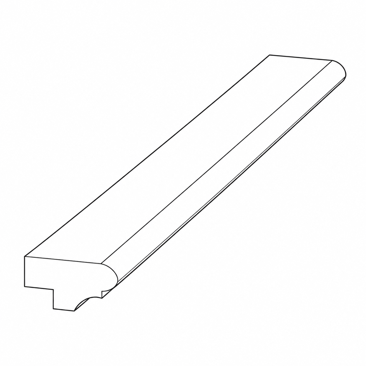 Black Shaker Light Rail Moldings