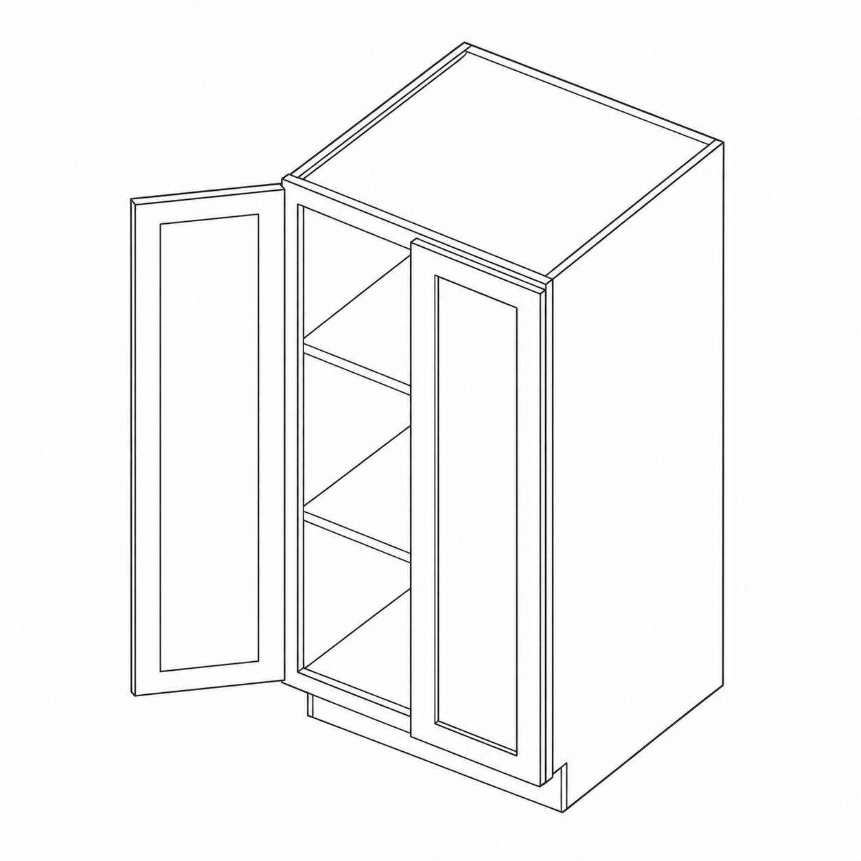White Shaker 24″ Pantry Base Cabinet